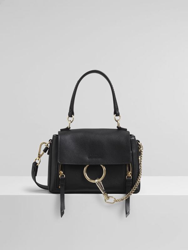 Chloé Bandolera Mujer Faye Day Negras Cuero VHUP91548